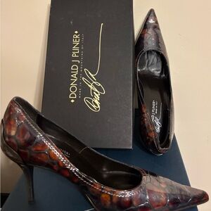 Donald J. Pliner Vintage Women's Multicolor Tortoise Stiletto Heels